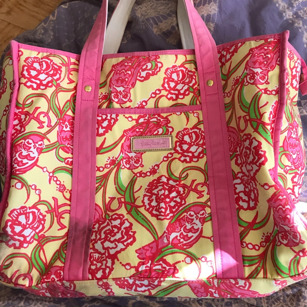Lilly Pulitzer Chi Omega tote bag
